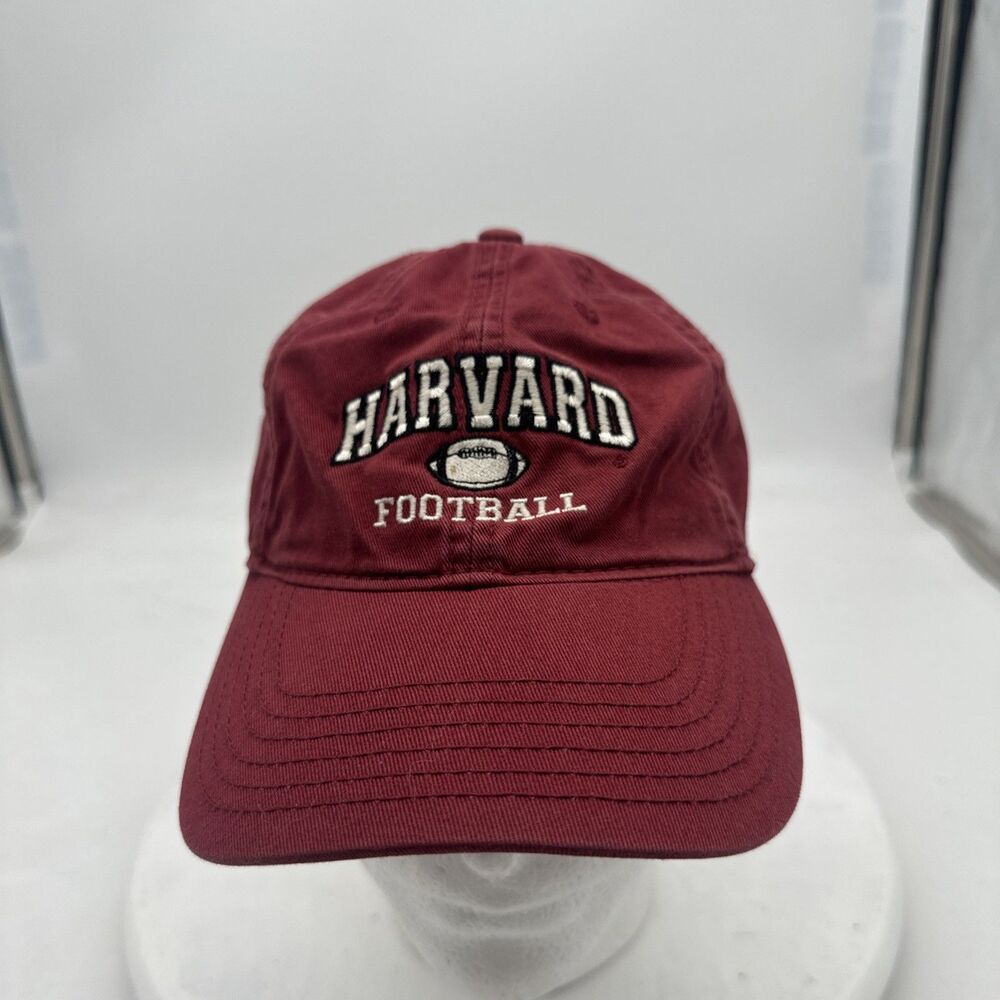 Harvard Crimson Hat Mens Strapback Red Legacy Cap Cotton Football NCAA Logo